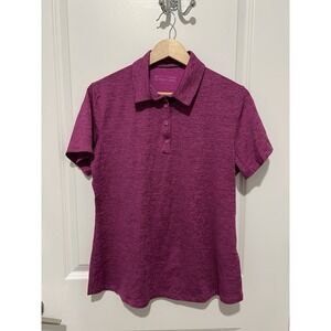 Under Armour Zinger 2.0‎ Heathered Purple Women's Golf Polo Size Large Athletic